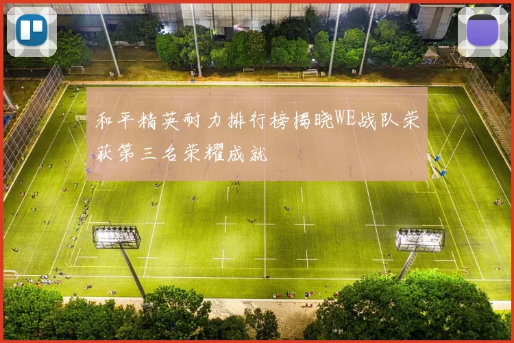 和平精英耐力排行榜揭晓WE战队荣获第三名荣耀成就